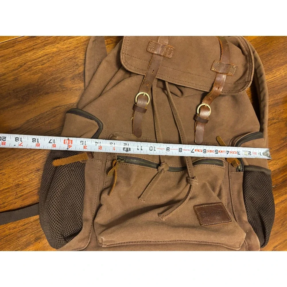 Lifewit Backpack Rucksack Unisex Large Brown Canvas Leather Vintage Hiking Bag